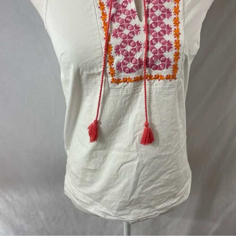 J.crew Embroidered tank top
